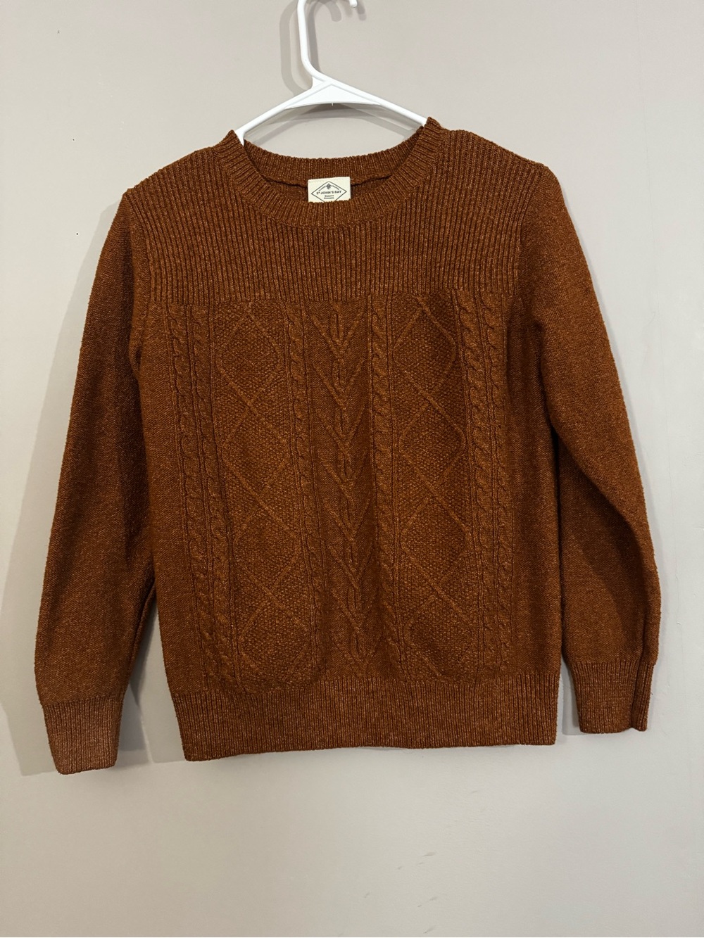 St Johns Bay Women Cable Cozy Rustic Cable Knit Cabincore Cottage Sweater Sz XS